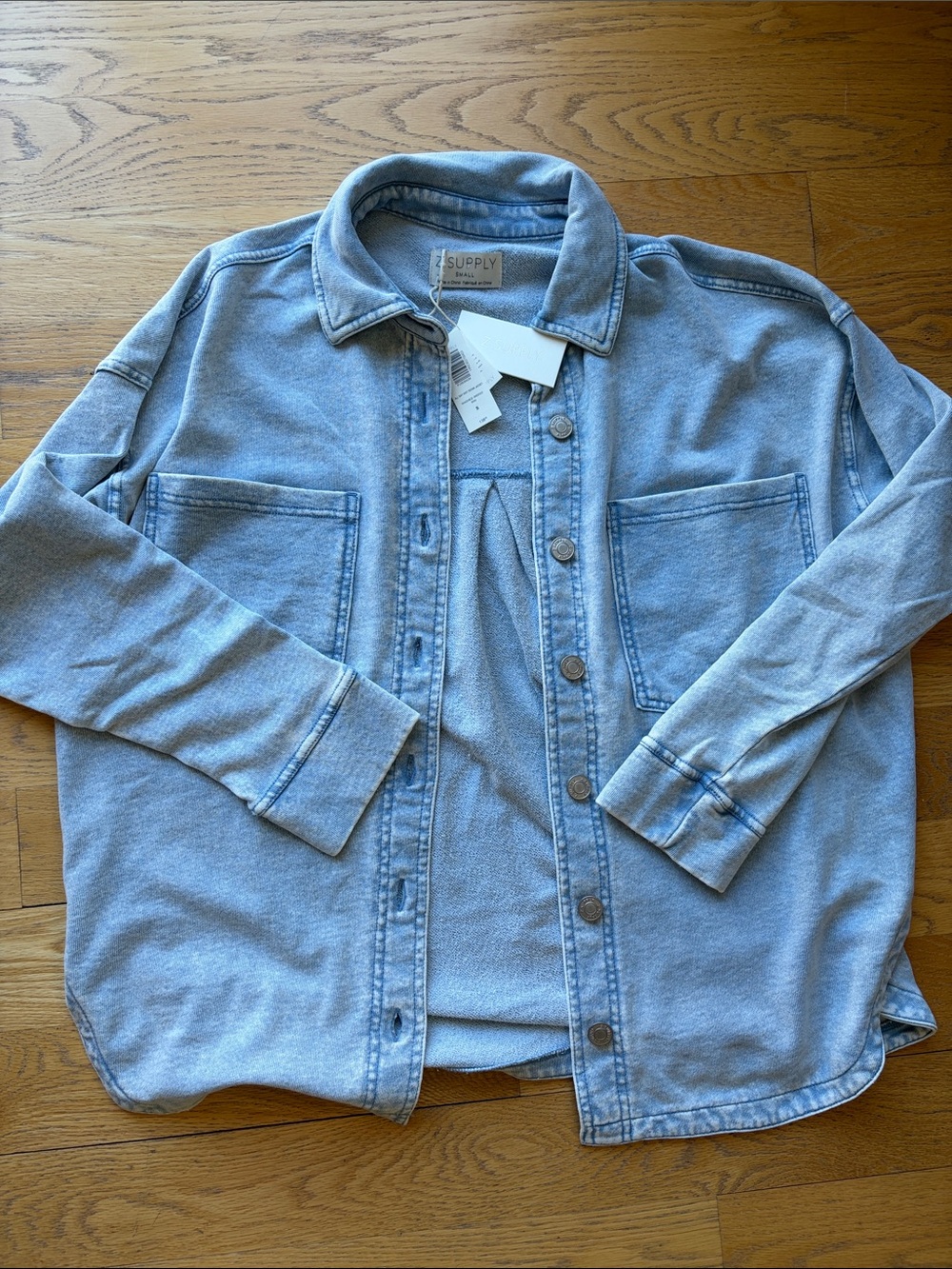 Z Supply S Denim Shacket - Women's Lightweight Button-Up Jacket
